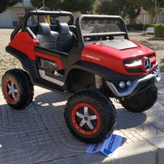 Mercedes Buggy Unimog Electric Ride On Car Red infantil,4x4, rc, rojo - INDA797-LE